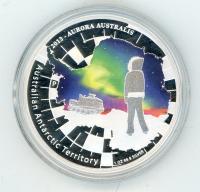 Image 2 for 2013 Australian Antarctic Territory 1oz Coloured Silver Proof Coin - Aurora Australis