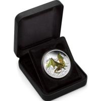 Image 4 for 2013 Tuvalu Coloured 1oz Silver Proof Dragons of Legend - European Green Dragon