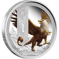 Image 2 for 2013 Tuvalu Coloured 1oz Silver Proof Mythical Creatures - Griffin