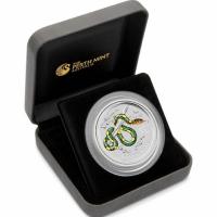 Image 4 for 2013 Australian Lunar Series II Year of the Snake 2oz Silver Coloured Coin - Perth ANDA