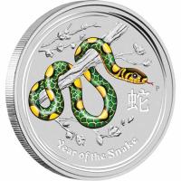 Image 2 for 2013 Australian Lunar Series II Year of the Snake 2oz Silver Coloured Coin - Perth ANDA