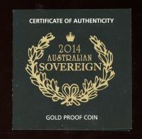Image 1 for 2014 Australian Perth Mint Proof Gold Sovereign