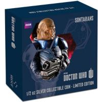 Image 2 for 2014 Doctor Who Monsters – Sontarans Half oz Coloured Silver Proof Coin