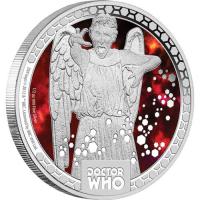 Image 1 for 2014 Doctor Who Monsters – Weeping Angels Half oz Coloured Silver Proof Coin