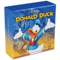 Image 1 for 2014 Nuie Limited Edition 1oz Coloured Silver Coin - 80th Anniversary of Donald Duck