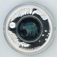 Image 2 for 2014 Opal Series 1oz Silver Coin - Tasmanian Devil