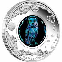Image 2 for 2014 1oz Silver Proof Australian Opal Series - Masked Owl