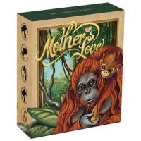 Image 1 for 2014 Tuvalu Coloured Proof Fifty Cent Mothers Love - Orangutan