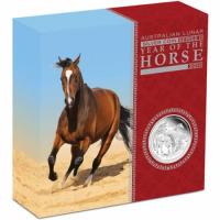 Image 1 for 2014 Australian Lunar Series II Year of the Horse 5oz Silver Proof Coin