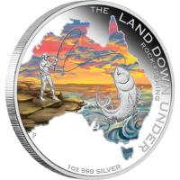 Image 2 for 2014 The Land Down Under 1oz Coloured Silver Proof - Rock Fishing