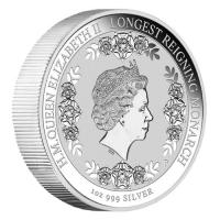 Image 2 for 2015 1oz Silver Intaglio Coin - Queen Elizabeth II Longest Reigning Monarch
