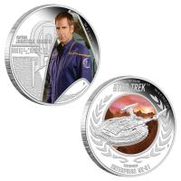 Image 2 for 2015 Star Trek Captain Jonathan Archer and Enterprise NX01 Two coin set