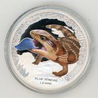 Image 2 for 2015 Tuvalu 1oz Coloured Silver Proof Coin - Blue Tongued Lizard