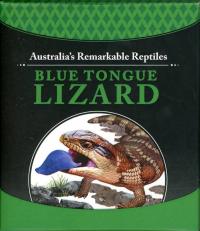 Image 1 for 2015 Tuvalu 1oz Coloured Silver Proof Coin - Blue Tongued Lizard