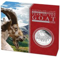 Image 1 for 2015 Australian Half oz Silver Proof Coin - Year of the Goat