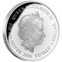 Image 4 for 2016 Tuvalu 1oz Coloured Silver Proof Coin Australia's Remarkable Reptiles - Goanna