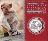 Image 1 for 2016 Australian Half oz High Relief Silver Proof - Year of the Monkey
