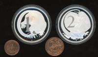 Image 2 for 2016 50th Anniversary of Australian Decimal Currency Silver One And Two Cent Set