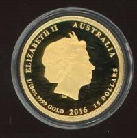 Image 3 for 2016 Year of the Monkey One Tenth oz Gold Proof Coin