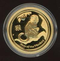 Image 2 for 2016 Year of the Monkey One Tenth oz Gold Proof Coin