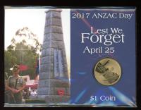 Image 1 for 2017 Anzac Day Lest We Forget $1 UNC