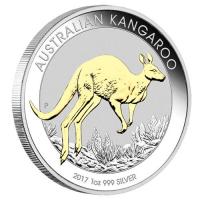 Image 3 for 2017 Gilded 1oz Silver Kangaroo