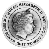 Image 3 for 2017 Tuvalu Norse Goddesses 2oz Antiqued Silver Coin - Frigg