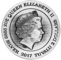 Image 3 for 2017 Tuvalu Norse Goddesses 2oz Antiqued Silver Coin - Hel