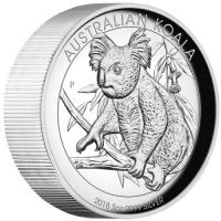 Image 1 for 2018 Australian High Relief 5oz Silver Koala Proof Coin