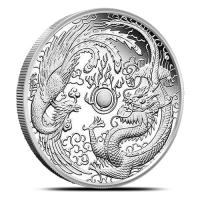 Image 2 for 2018 1oz Dragon and Phoenix Silver Proof Coin