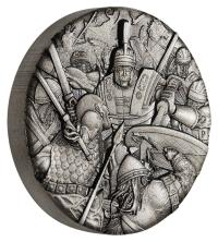 Image 1 for 2018 Roman Legion Warfare - 2oz Silver Antiqued High Relief Coin