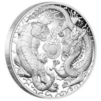 Image 2 for 2019 Dragon & Tiger 1oz Silver Proof Coin