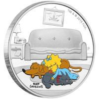 Image 2 for 2019 The Simpsons Maggie 1oz Coloured Silver Proof Coin