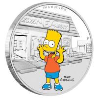 Image 3 for 2019 The Simpsons Bart 1oz Coloured Silver Proof Coin