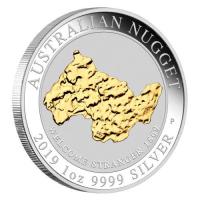 Image 3 for 2019 Australian Welcome Stranger 1oz Silver Gilded Coin
