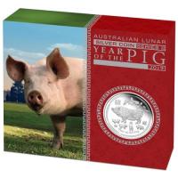 Image 1 for 2019 Australian 1oz Silver Proof - Year of the Pig