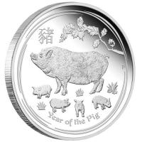 Image 2 for 2019 Australian 1oz Silver Proof - Year of the Pig
