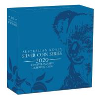 Image 1 for 2020 Australian Koala 1oz Silver Incused High Relief Coin