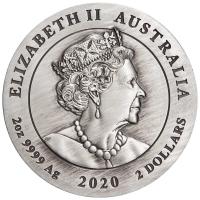 Image 3 for 2020 Year of the Mouse 2oz Silver Antiqued Coin