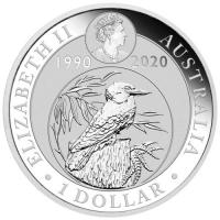 Image 3 for 2020 Brisbane ANDA Expo Special 30th Anniversary Australian Kookaburra 1oz Silver Coin with Cooktown Orchid Privy