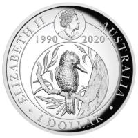 Image 3 for 2020 1oz High Relief Silver Proof Coin - 30 Years Australian Kookaburra