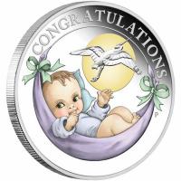 Image 1 for 2020 Half oz silver Proof Coin Newborn Stork