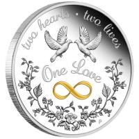 Image 2 for 2020 1oz Silver Proof Coin - One Love