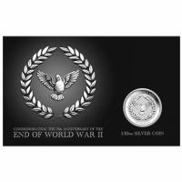 Image 1 for 2020 One Tenth oz Silver Coin in Card- End of World War II 75th Anniversary