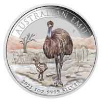 Image 2 for 2021 Australian Emu 1oz Coloured Silver Coin - Melbourne Money Expo ANDA Special