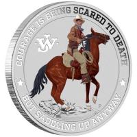 Image 2 for 2021 John Wayne 1oz Coloured Silver Coin 
