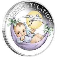 Image 1 for 2021 Half oz silver Proof Coin Newborn Stork