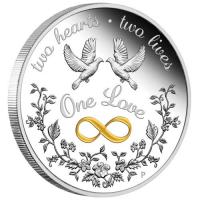 Image 2 for 2021 1oz Silver Proof Coin - One Love