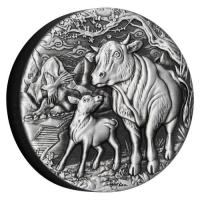 Image 3 for 2021 2oz Silver Antiqued Coin Australian Lunar Series - Year of the Ox 