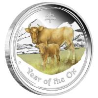 Image 2 for 2021 Perth Money Expo ANDA Special Australian Lunar Series II Year of the Ox 2oz Silver Proof Coloured Coin